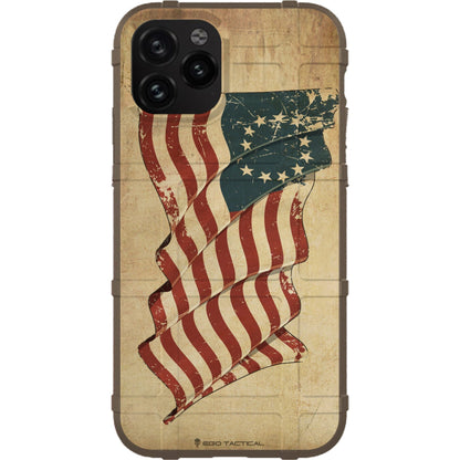 Vintage US Election Flag (13 Star or 50 Star) Waving Custom Printed Case Design for Apple, Samsung, Google & Motorola Phone Models