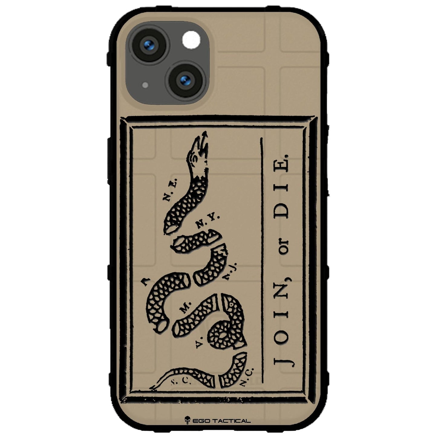 Join, or Die Flag Custom Printed Case Design for Apple, Samsung, Google & Motorola Phone Models