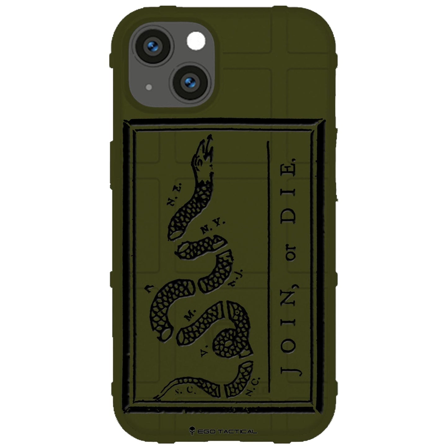 Join, or Die Flag Custom Printed Case Design for Apple, Samsung, Google & Motorola Phone Models