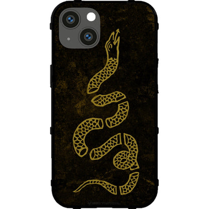 Benjamin Franklin's Join or Die Snake on Black Custom Printed Case Design for Apple, Samsung, Google & Motorola Phone Models