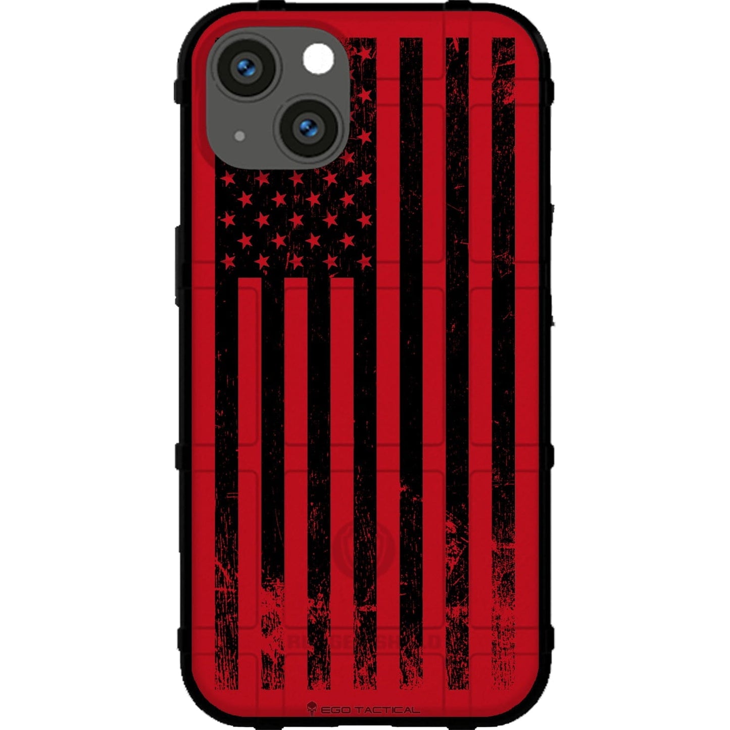 Tattered Reversed US American Flag (Multi-Color) on Red Custom Printed Case Design for Apple, Samsung, Google & Motorola Phone Models