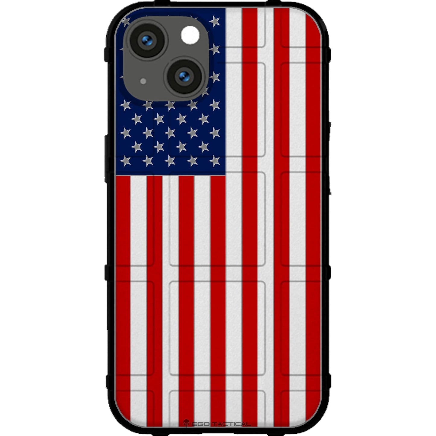 Memorial Day 2023 Special Edition US Flag Chrome Pin Style Custom Printed Case Design for Apple, Samsung, Google & Motorola Phone Models