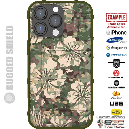 OD Green FDE Tropical Camo Print Custom Printed Case Design for Apple, Samsung, Google & Motorola Phone Models