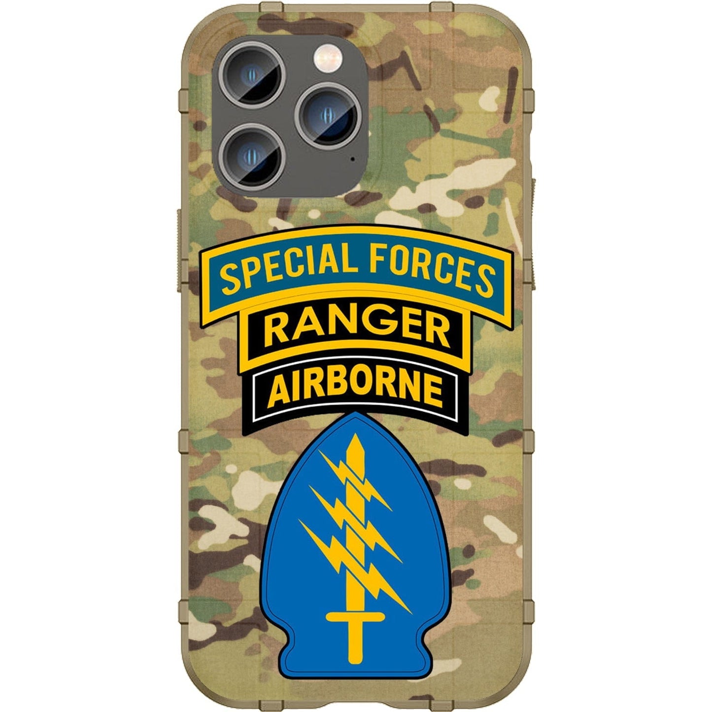 Special Forces, Ranger, Airborne. Triple Canopy Patch Custom Printed Case Design for Apple, Samsung, Google & Motorola Phone Models