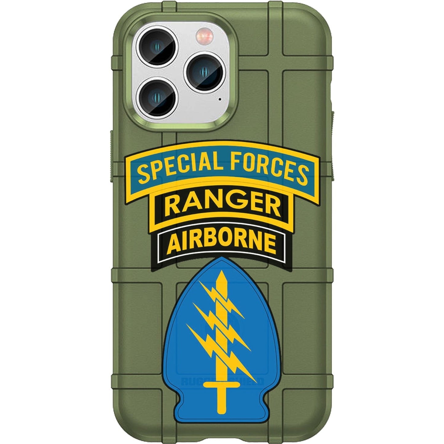 Special Forces, Ranger, Airborne. Triple Canopy Patch Custom Printed Case Design for Apple, Samsung, Google & Motorola Phone Models