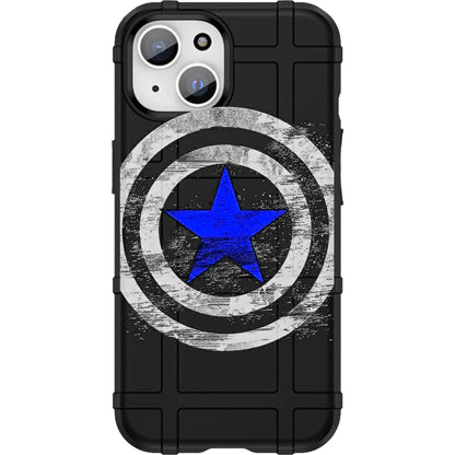 Red or Blue Star Shield Custom Printed Case Design for Apple, Samsung, Google & Motorola Phone Models