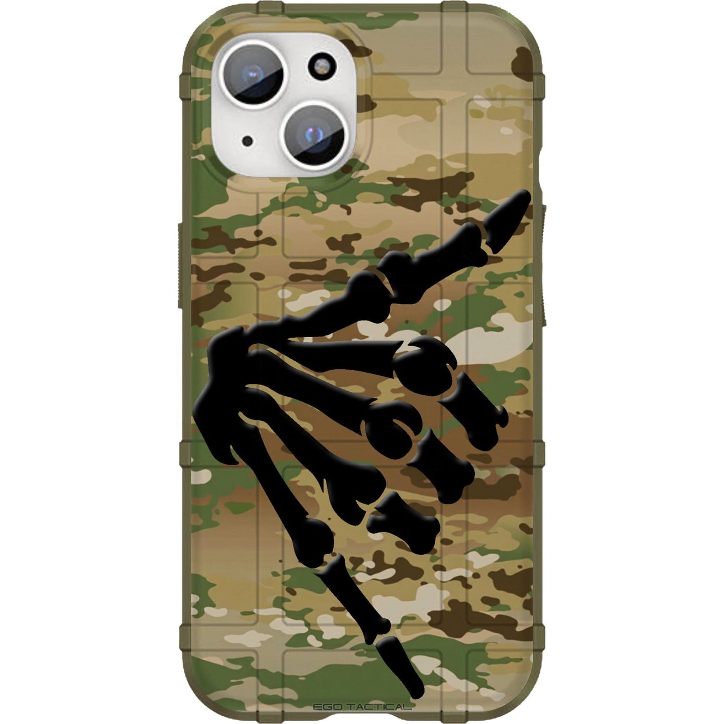 Shaka Hang Loose Skeleton Hand on US Military Camouflage Custom Printed Case Design for Apple, Samsung, Google & Motorola Phone Models