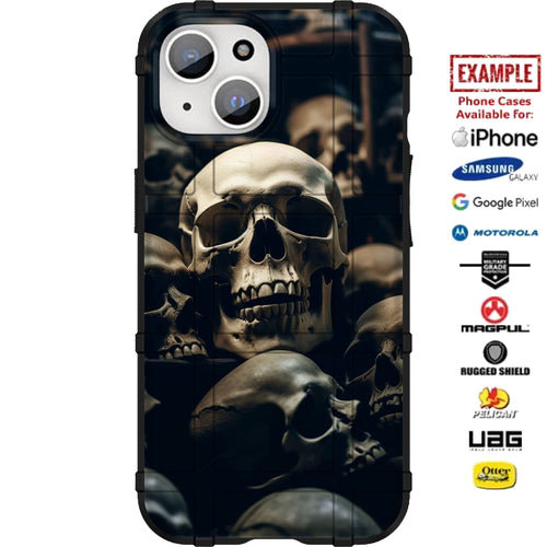 Piles of Real Skulls Print Custom Printed Case Design for Apple, Samsung, Google & Motorola Phone Models