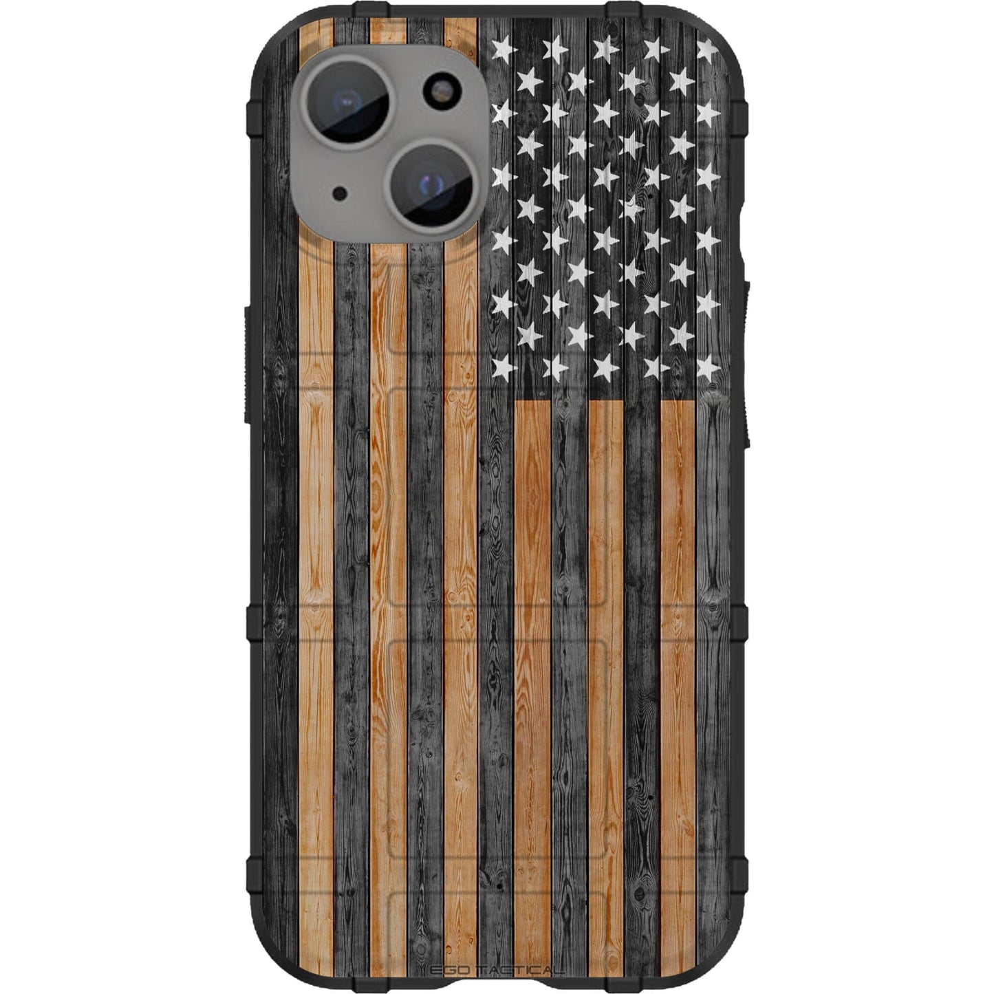 US American Flag on Pine Wood Custom Printed Case Design for Apple, Samsung, Google & Motorola Phone Models