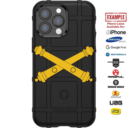 US Army Field Artillery Crossed Cannons Insignia Custom Printed Case Design for Apple, Samsung, Google & Motorola Phone Models