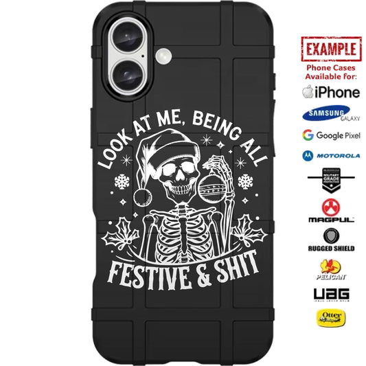 Christmas Festive & Shit Custom Printed Case Design for Apple, Samsung, Google & Motorola Phone Models