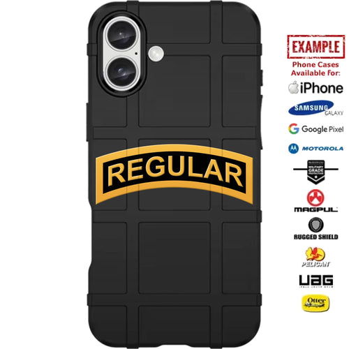 Regular Army Tab Patch Custom Printed Case Design for Apple, Samsung, Google & Motorola Phone Models