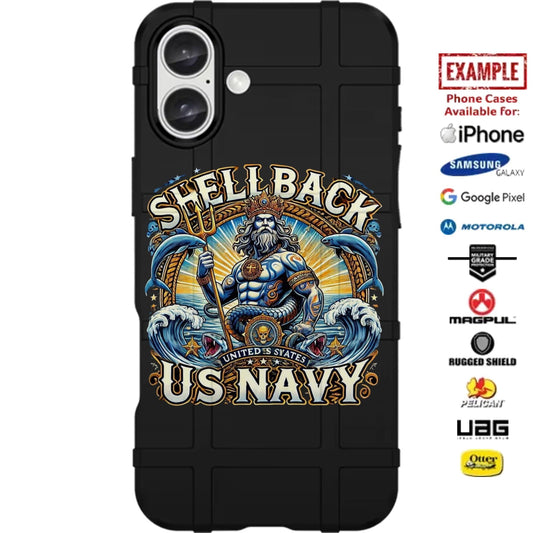 US Navy Shellback Custom Printed Case Design for Apple, Samsung, Google & Motorola Phone Models