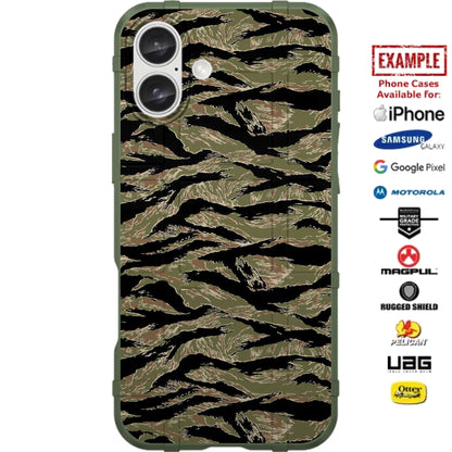US Tiger Stripe Vietnam Era Camouflage Green or Desert Custom Printed Case Design for Apple, Samsung, Google & Motorola Phone Models
