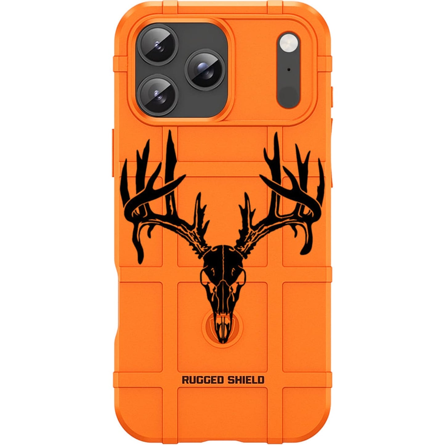 Orange Rugged Shield TPU Case with MagSafe Ring - Drop Tine Antlers Design for iPhone 17 Pro & 17 Pro Max phone models