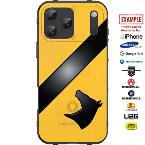 Army 1st Cavalry Flag Custom Printed Case Design for Apple, Samsung, Google & Motorola Phone Models