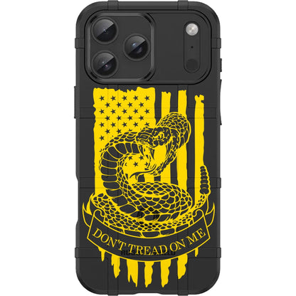 Don't Tread on Me Flag with US American Flag White or Black Custom Printed Case Design for Apple, Samsung, Google & Motorola Phone Models