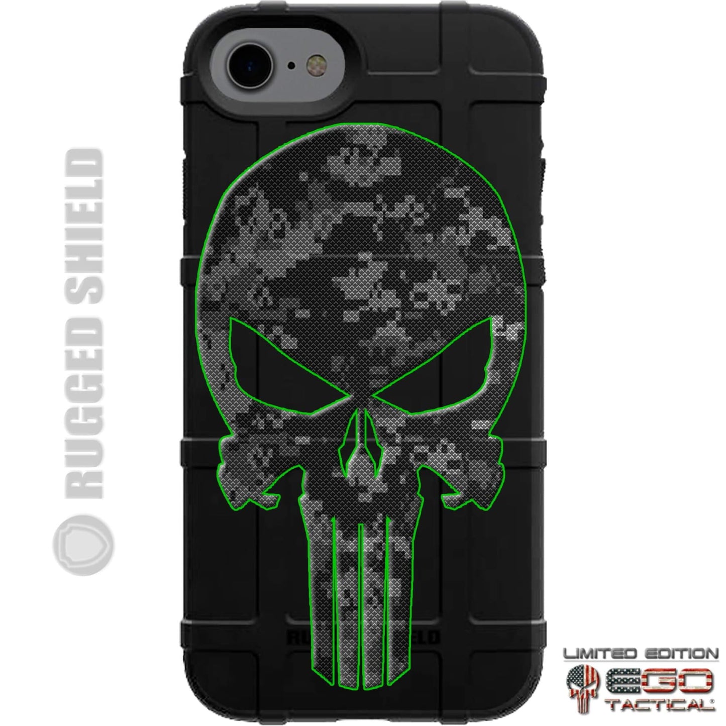 Black Ops Camouflage Punisher Custom Printed Case Design for Apple, Samsung, Google & Motorola Phone Models
