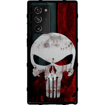 Red or Blue Tattered Punisher Custom Printed Case Design for Apple, Samsung, Google & Motorola Phone Models