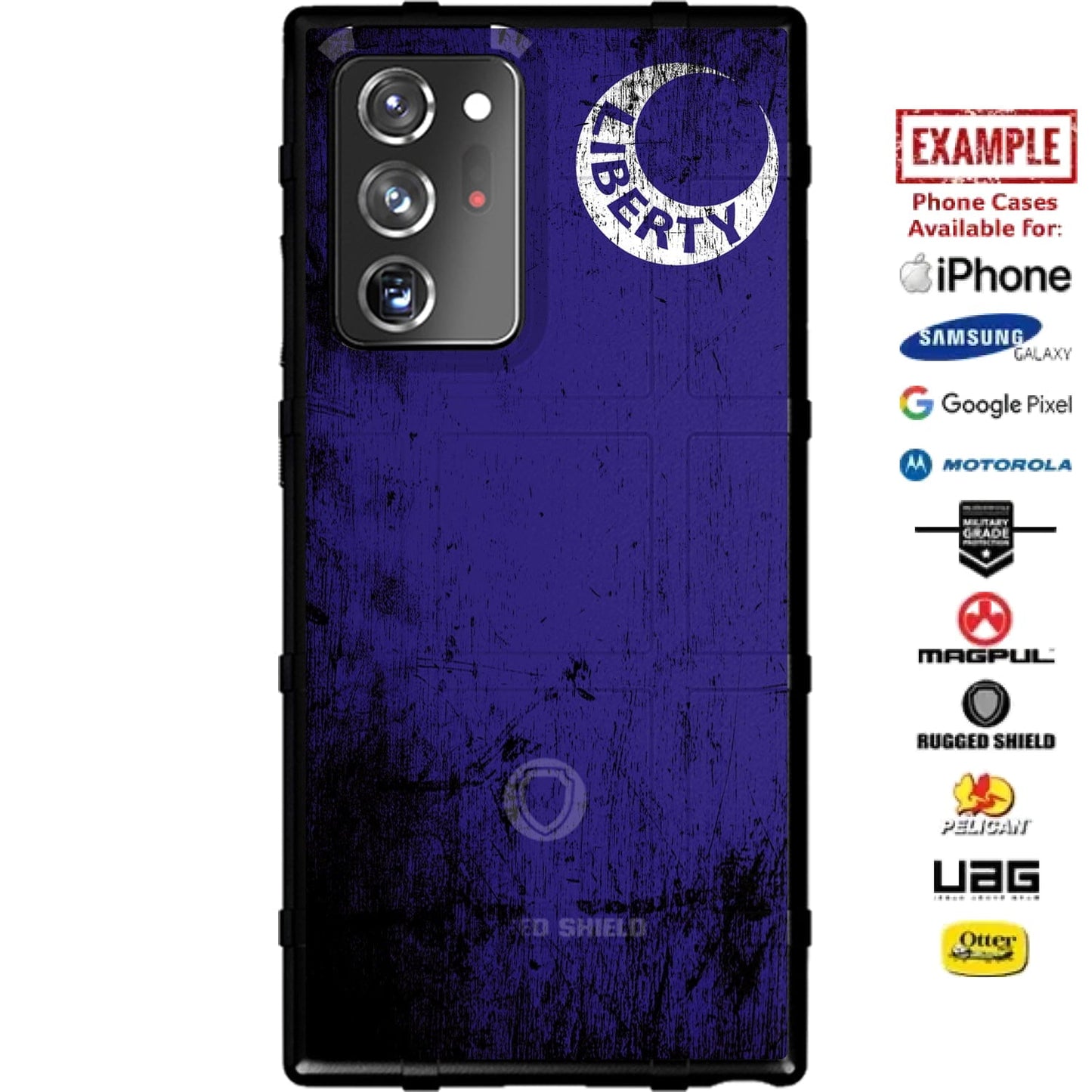 Fort Moultrie / Ft Sullivan Liberty in Moon Flag Design Custom Printed Case Design for Apple, Samsung, Google & Motorola Phone Models