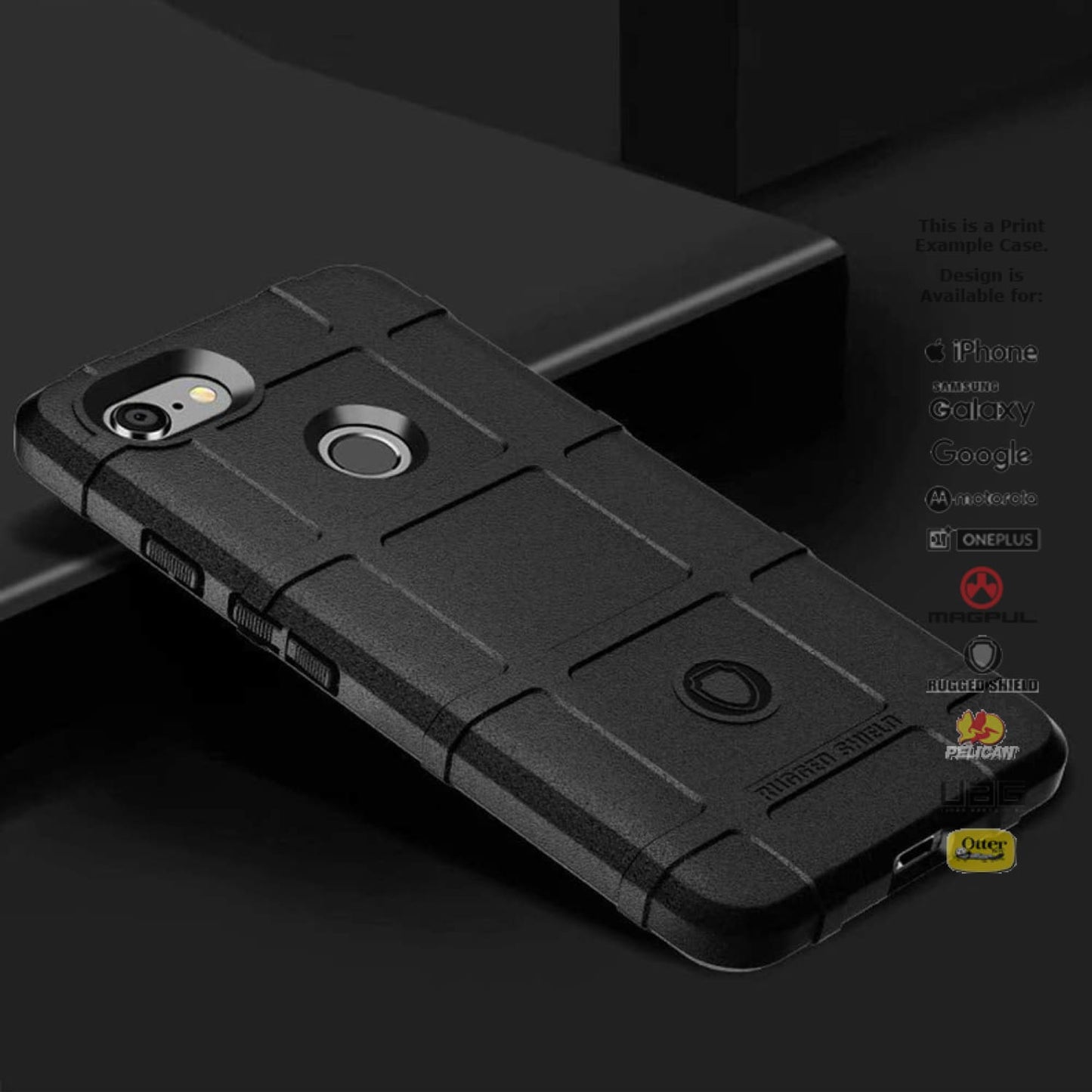 Rugged Shield Branded Solid Color TPU Cases for Google Pixel Phone Models