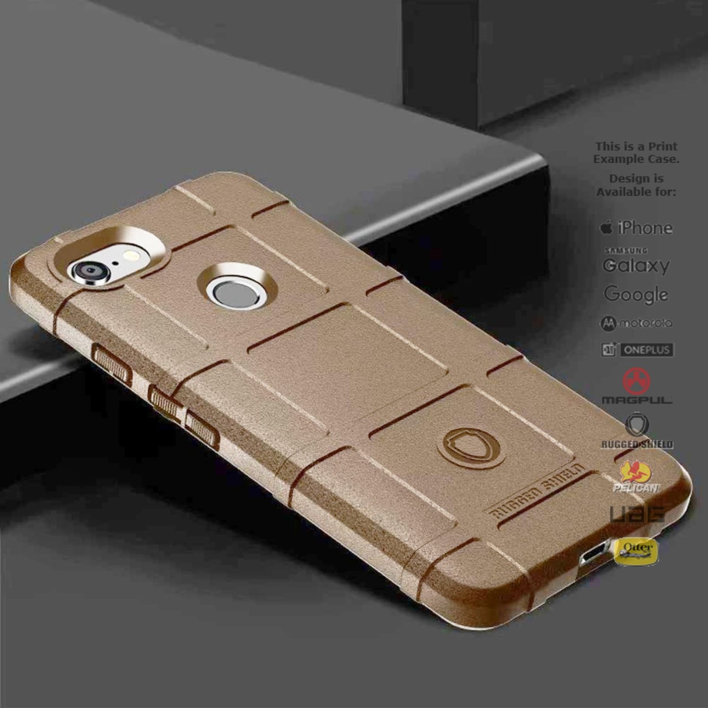 Rugged Shield Branded Solid Color TPU Cases for Google Pixel Phone Models
