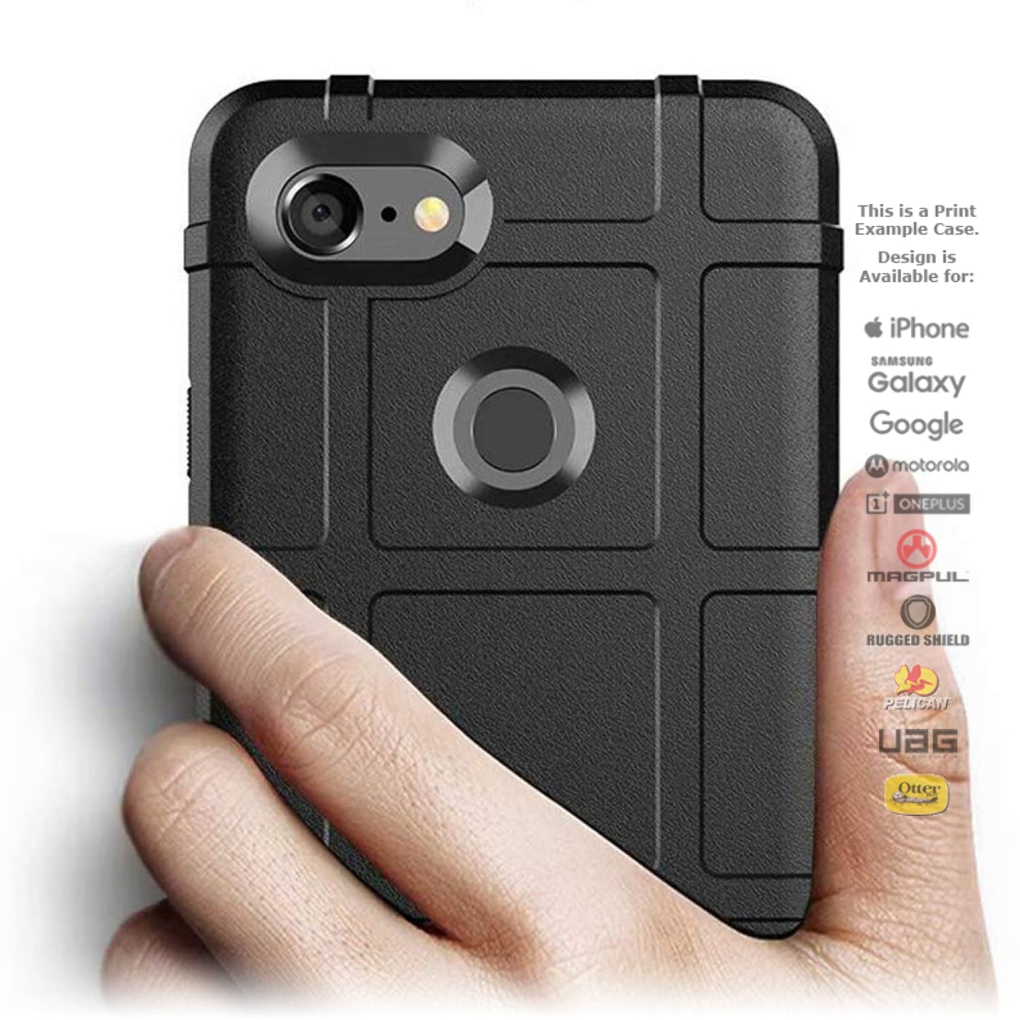 Rugged Shield Branded Solid Color TPU Cases for Google Pixel Phone Models