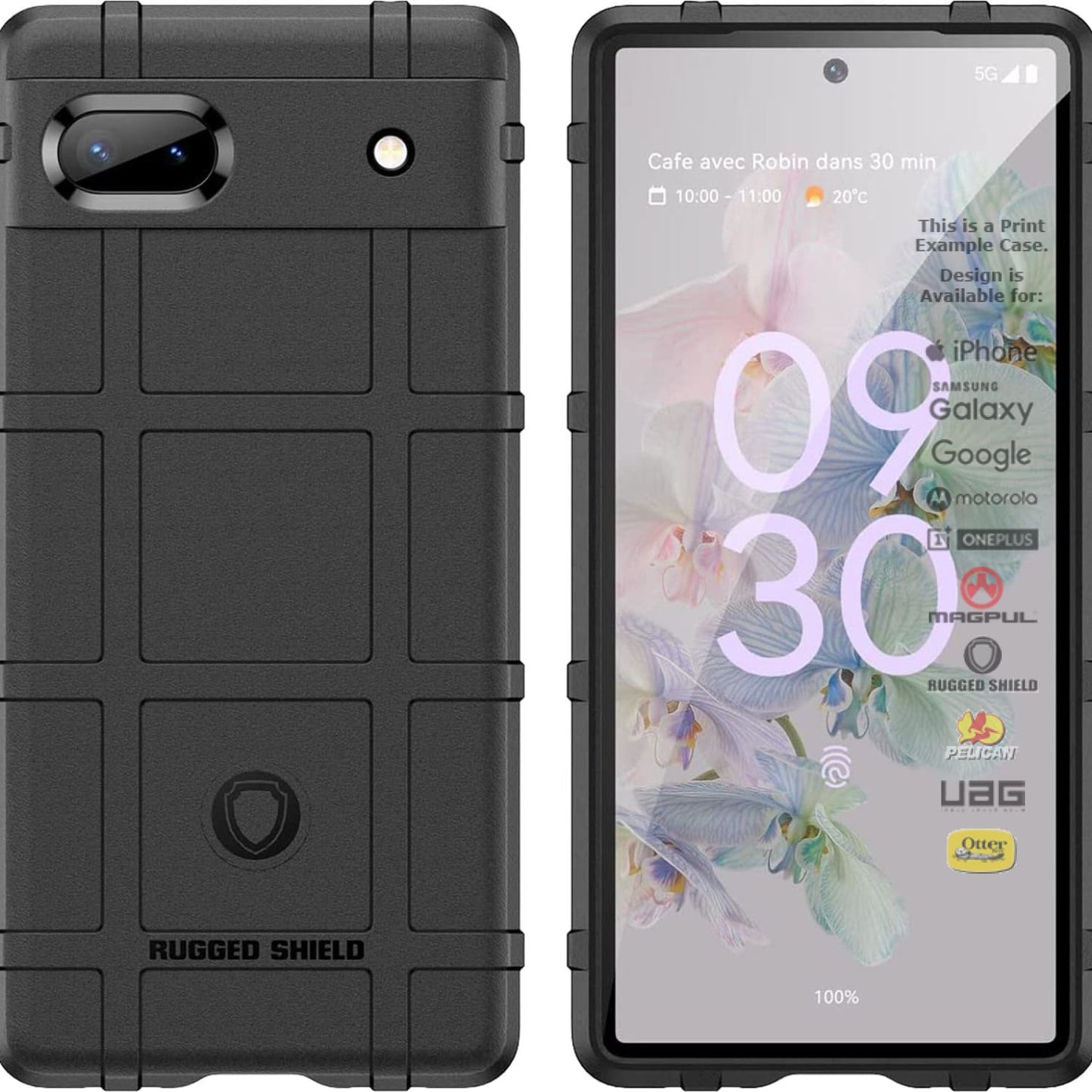Rugged Shield Branded Solid Color TPU Cases for Google Pixel Phone Models