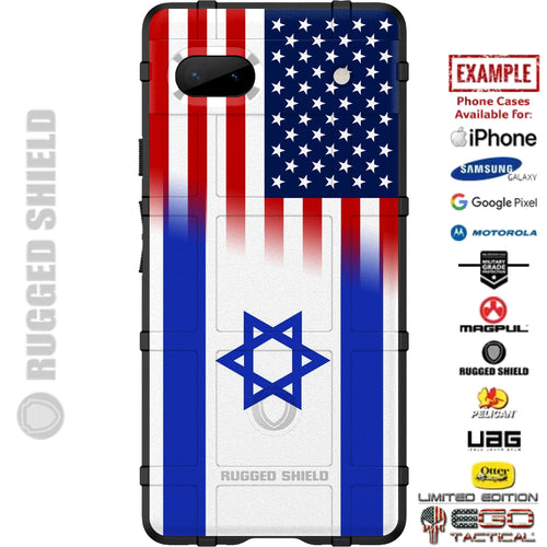 American Flag, Israel Flag Solidarity Custom Printed Case Design for Apple, Samsung, Google & Motorola Phone Models