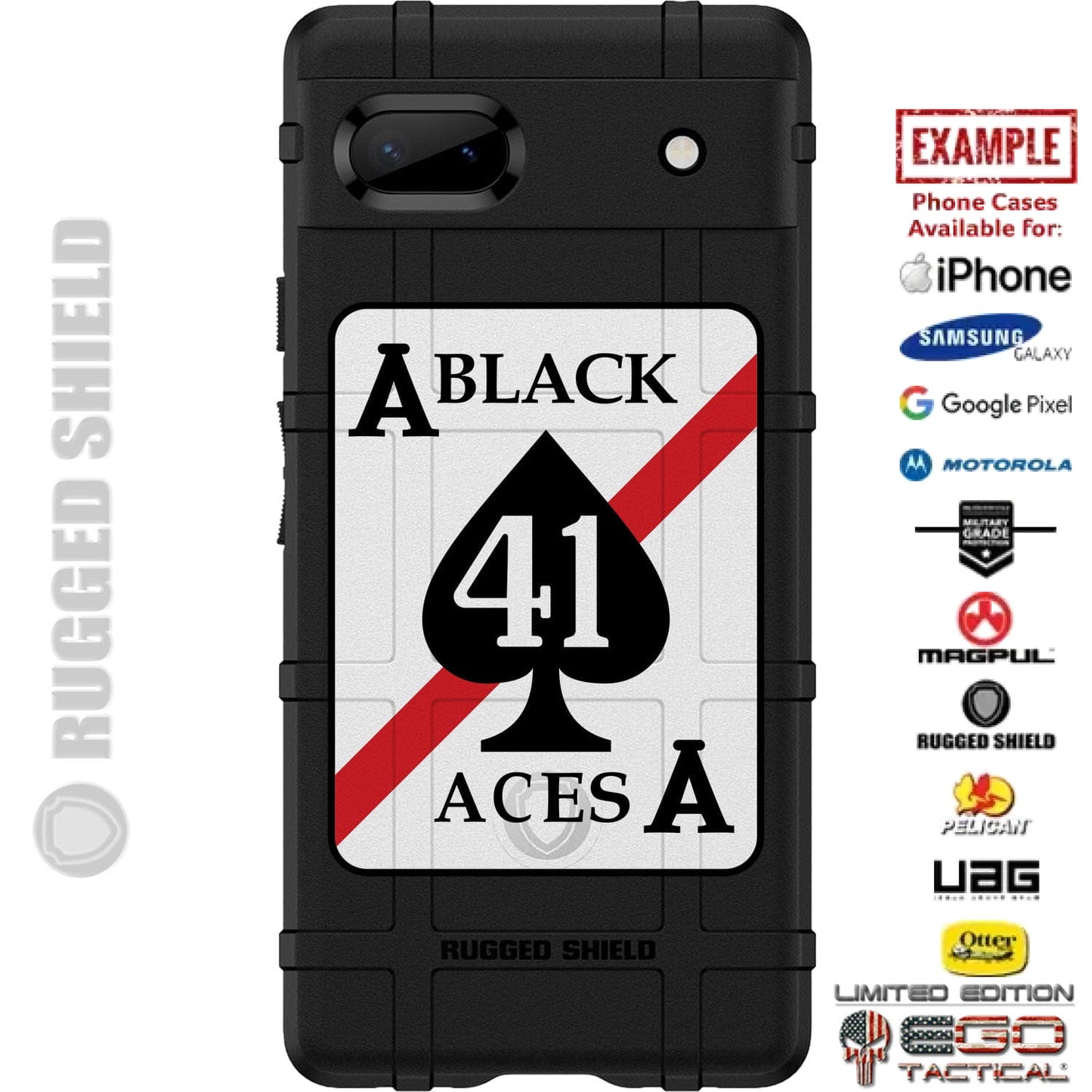 VFA-41 Black Aces Patch Custom Printed Case Design for Apple, Samsung, Google & Motorola Phone Models