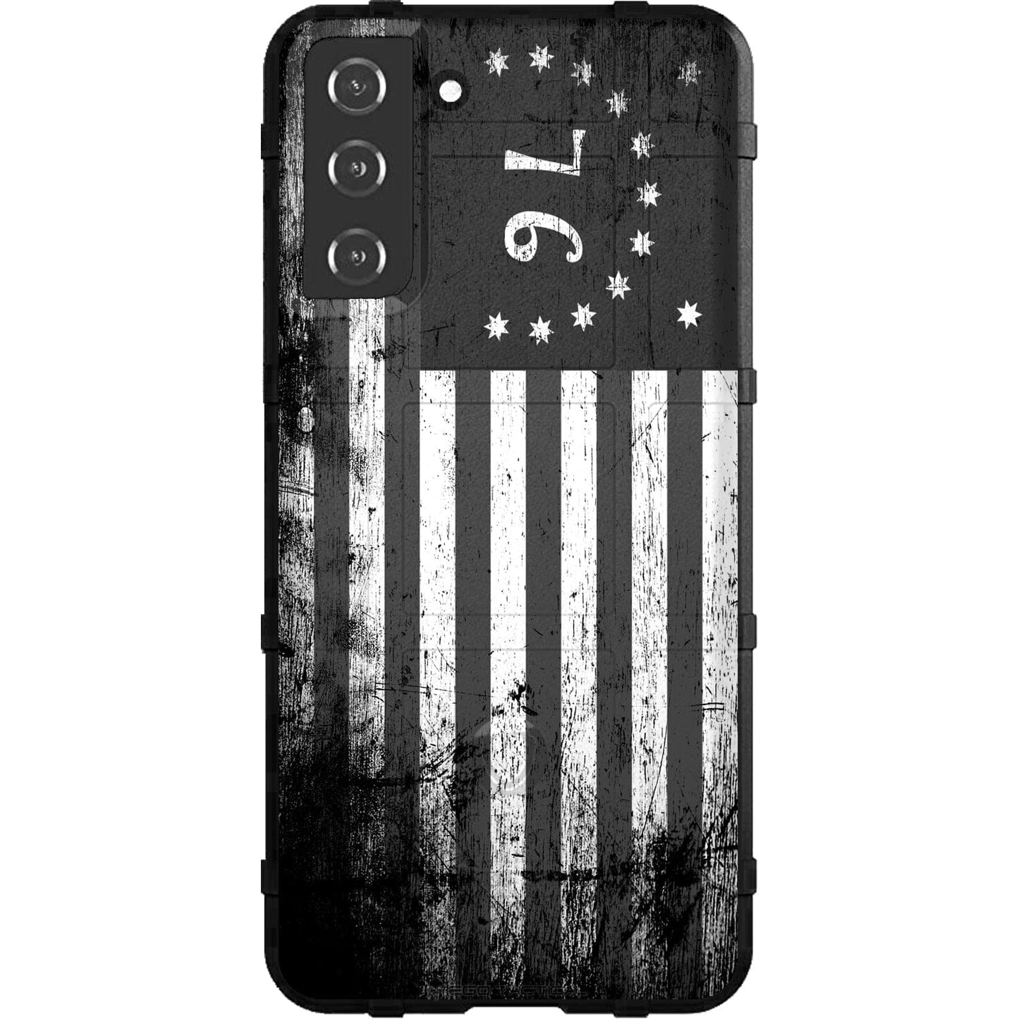 76 Bennington Flag, US 1776 American Flag, Spirit of 76' Tattered Flag Custom Printed Case Design for Apple, Samsung, Google & Motorola Phone Models