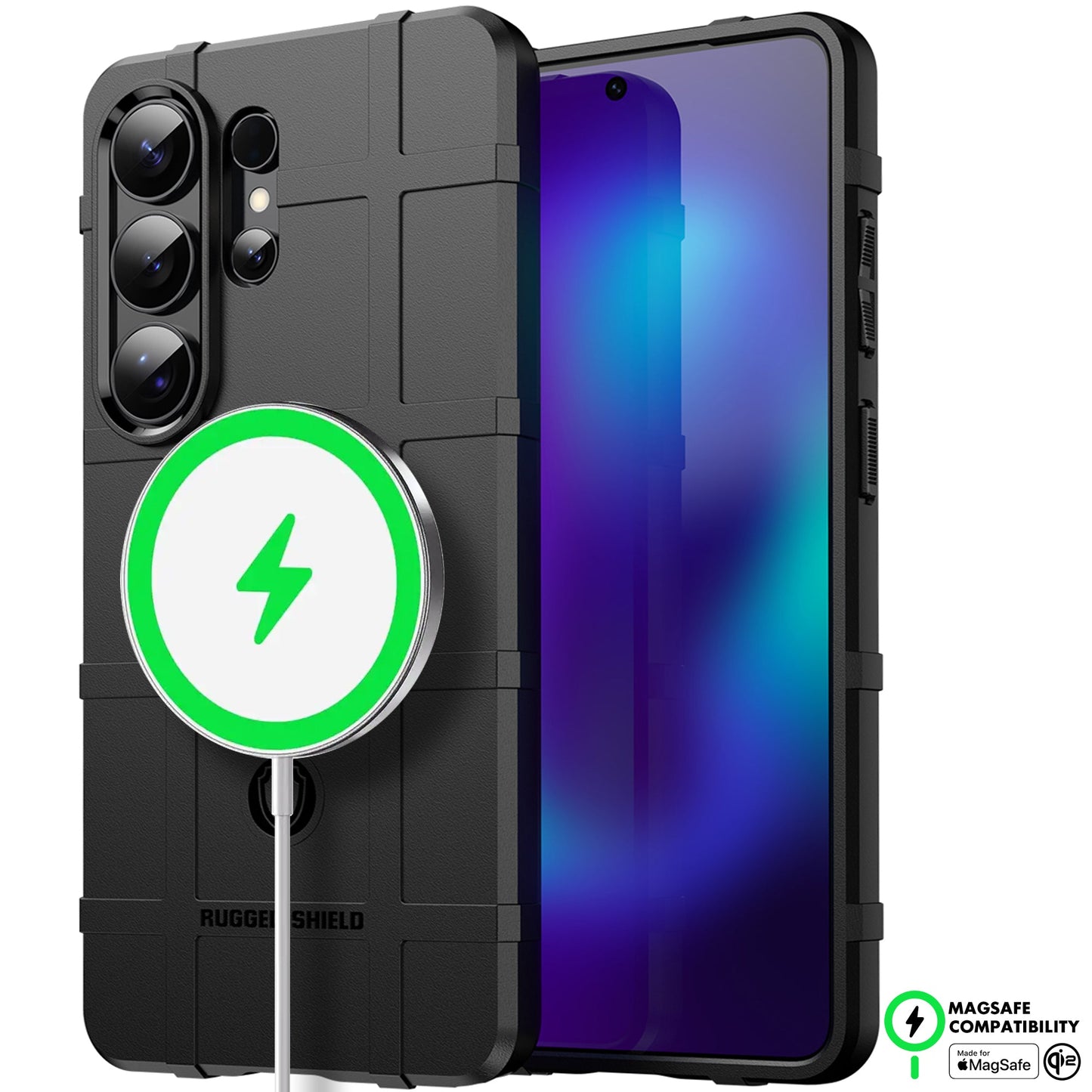 Rugged Shield Branded Solid Color TPU Cases for Samsung Galaxy Phone Models