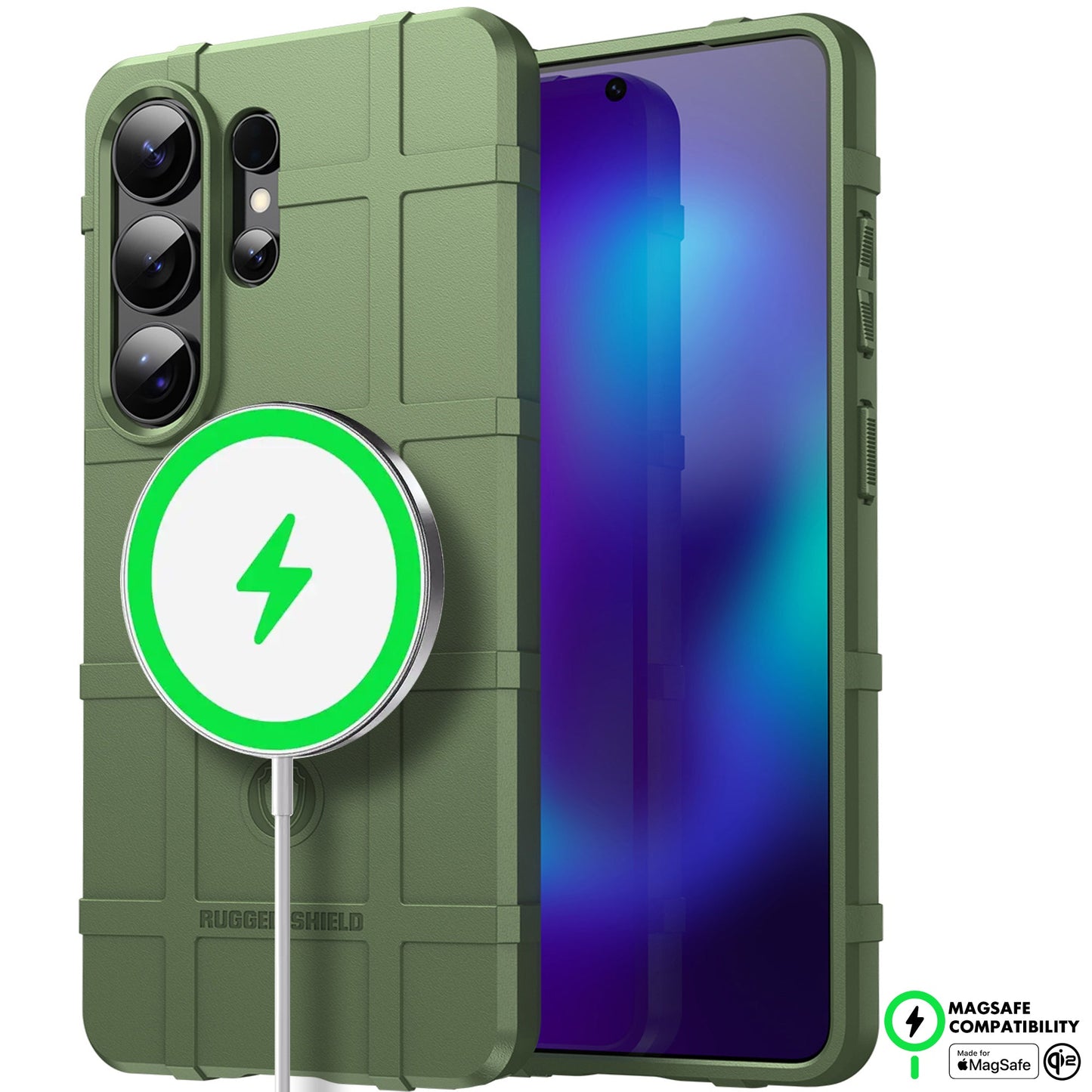 Rugged Shield Branded Solid Color TPU Cases for Samsung Galaxy Phone Models