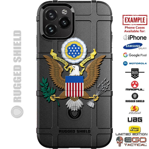 Great Seal US Coat of Arms E Pluribus Unum Custom Printed Case Design for Apple, Samsung, Google & Motorola Phone Models
