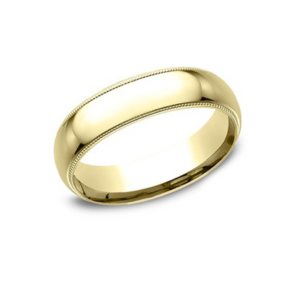 Milgrain Comfort-Fit Wedding Band 6mm