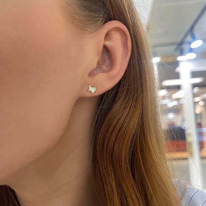 Lone Star Tiny Texas Diamond Stud Earrings