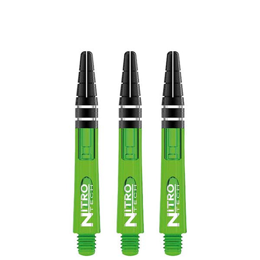 RED DRAGON - Nitrotech Composite Dart Shafts - 36mm Short Green