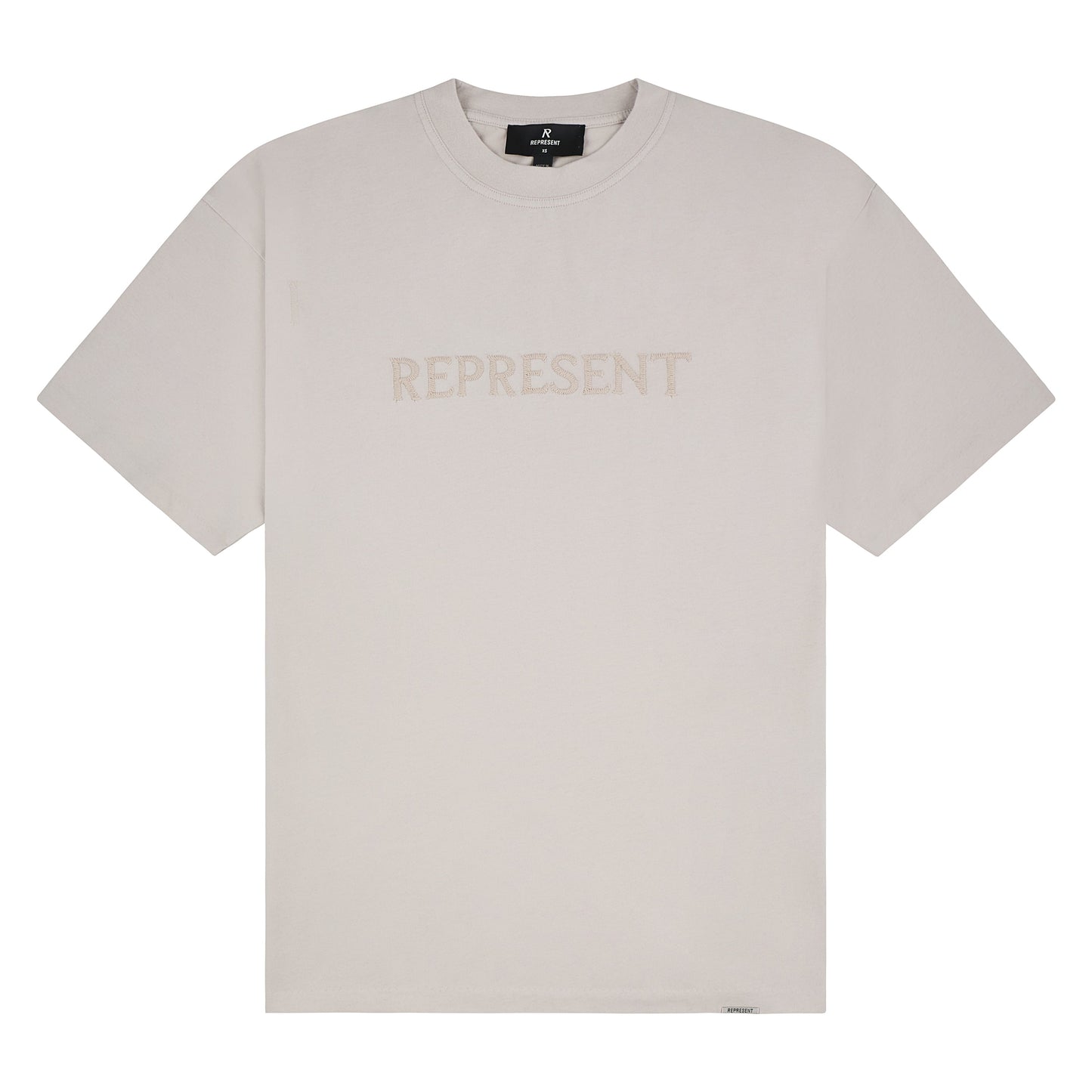Embroidered Serif Tee | Concrete