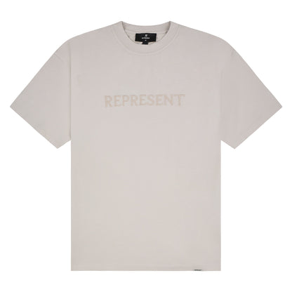 Embroidered Serif Tee | Concrete