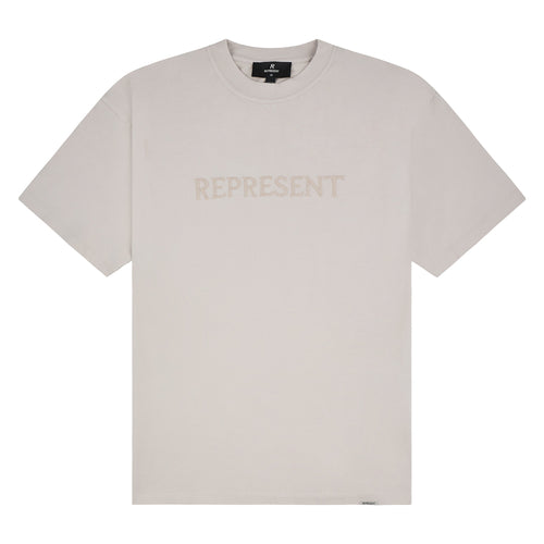 Embroidered Serif Tee | Concrete