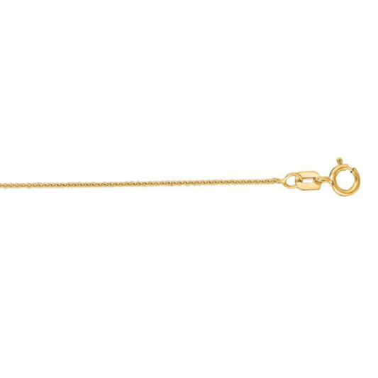 0.6mm Diamond Cut Round Wheat Chain
