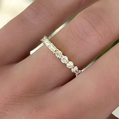 Best of Both Baguette and Round Eternity Band