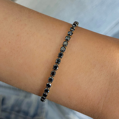 Black Diamond Tennis Bracelet 5.21 ctw