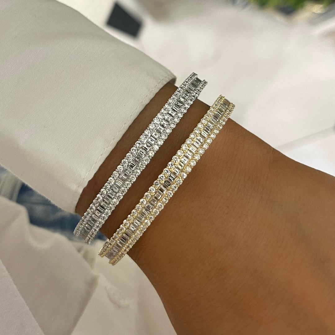 Mini Gianna Baguette Diamond Bangle 4.49 ctw