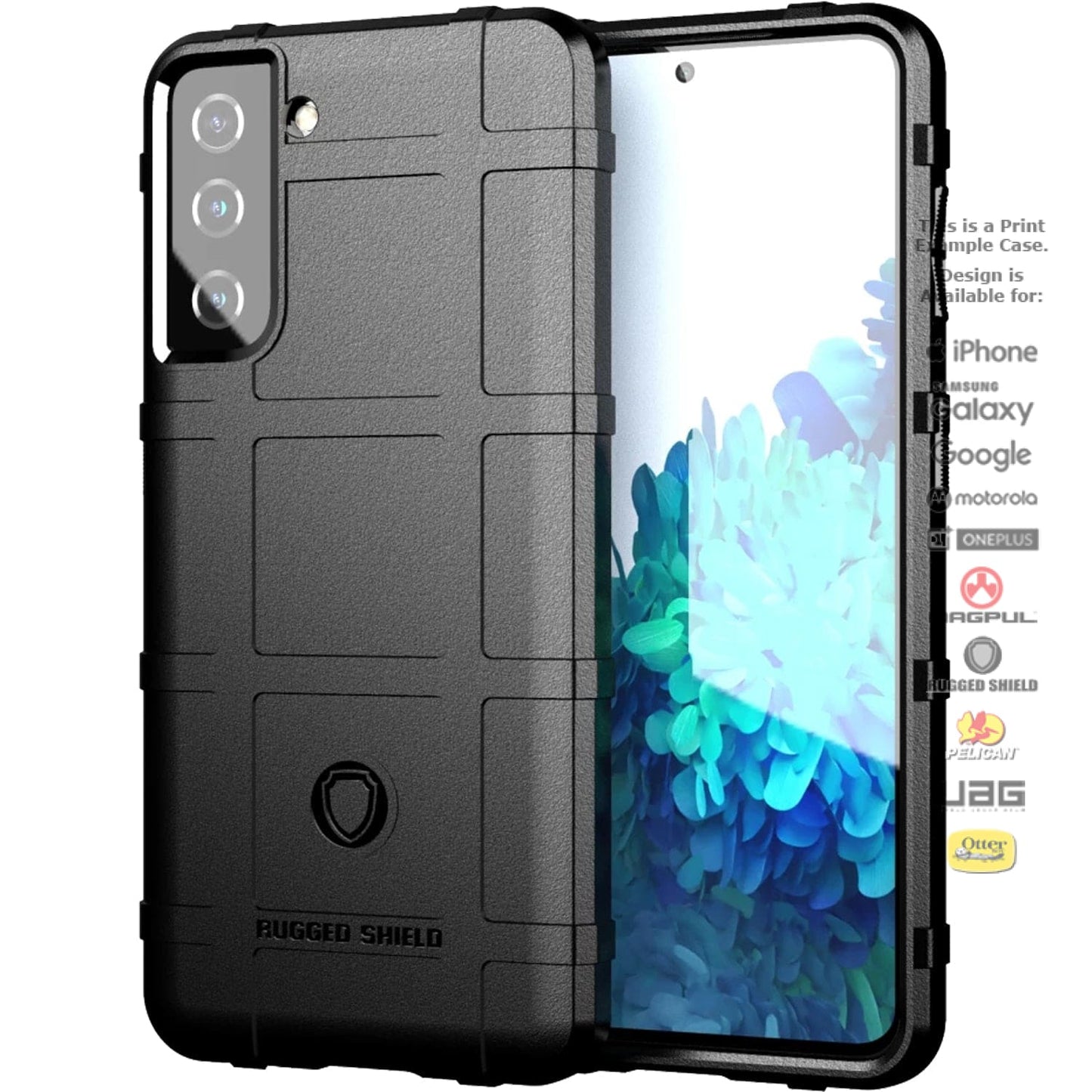 Rugged Shield Branded Solid Color TPU Cases for Samsung Galaxy Phone Models