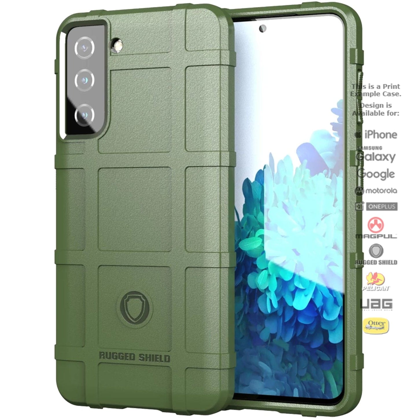 Rugged Shield Branded Solid Color TPU Cases for Samsung Galaxy Phone Models