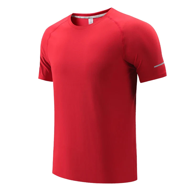 Men Gym T-shirt Quick Dry Sport Short Sleeve