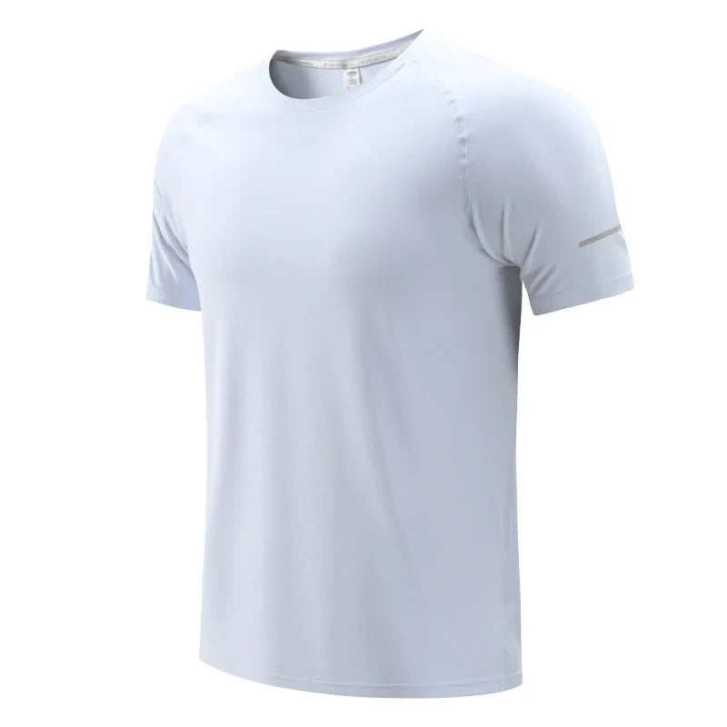 Men Gym T-shirt Quick Dry Sport Short Sleeve