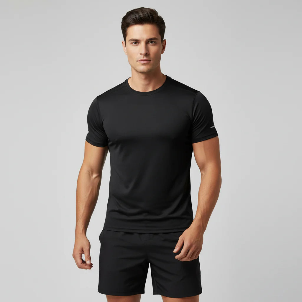 Men Gym T-shirt Quick Dry Sport Short Sleeve