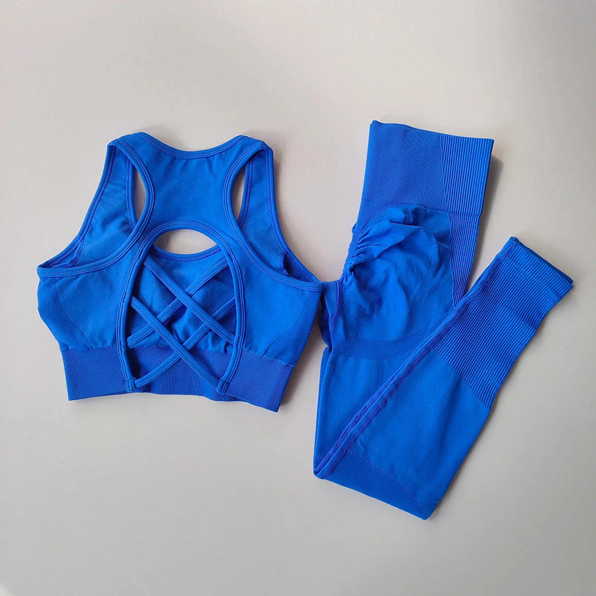 Women's Fitness Yoga Set - Sports Bra & High Waist Leggings